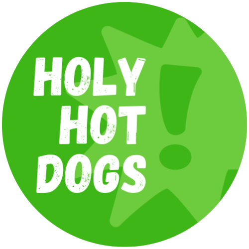 holy hot dogs logo circle